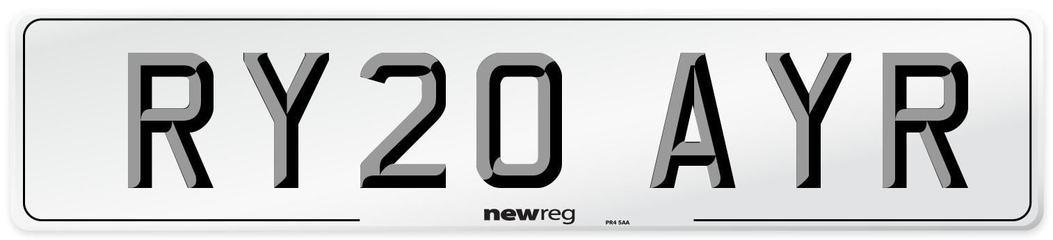 RY20 AYR Number Plate from New Reg